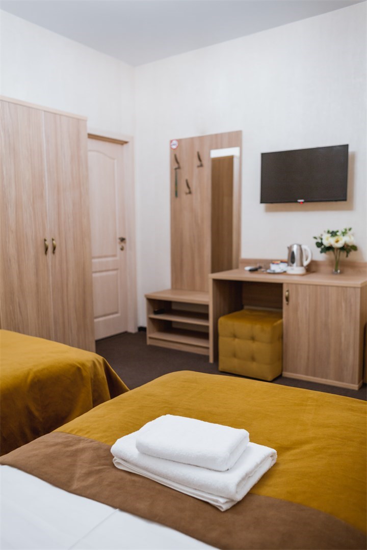 Standard room without a window with one or two separate beds